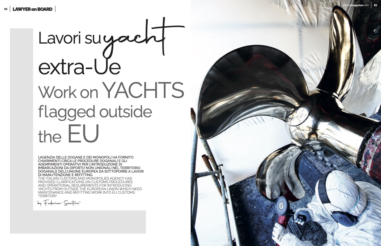 Work on YACHTS flagged outside the EU